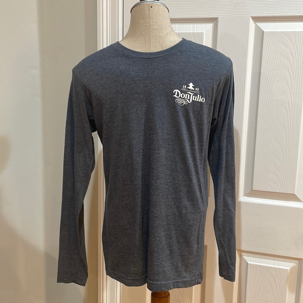 Don Julio T-shirt long sleeves gray cotton blend men’s size small S